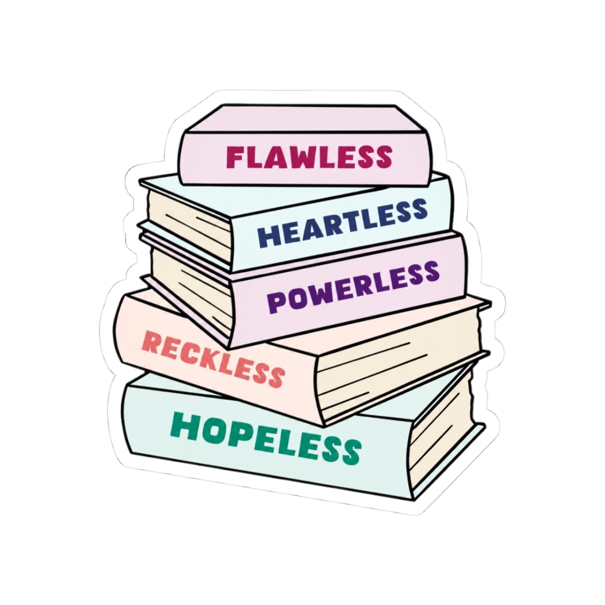 Elsie Silver Chestnut Springs Book Stack Cartoon - Official Creator merchandise