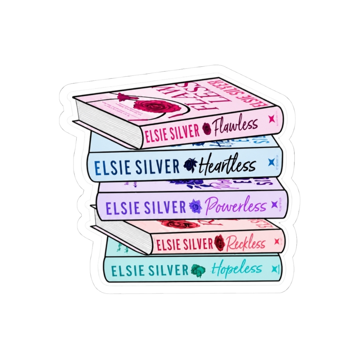 Chestnut Springs Series Bookstack Sticker | Elsie Silver - Official stickers merchandise